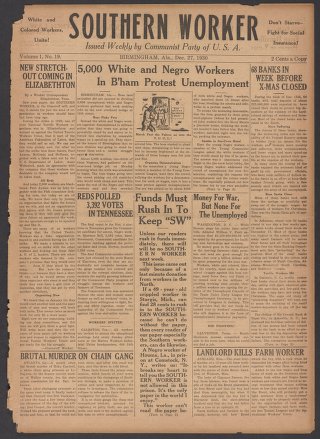 Southern Worker, December 27, 1930