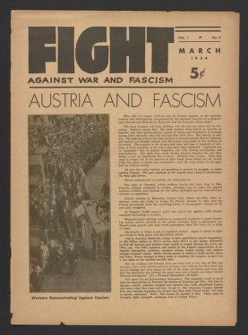 The Fight Against War and Fascism, March 1934